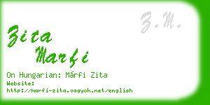 zita marfi business card