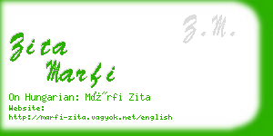 zita marfi business card